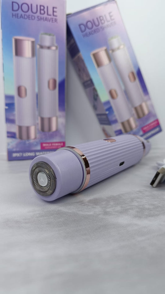 Afeitadora Eléctrica Doble Punta Corporal Dama Recargable USB